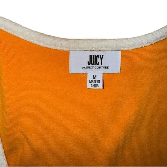 Juicy Couture Women’s Towel Terry Midi Dress W/ Side Slit in Mango Size Medium - Picture 7 of 8
